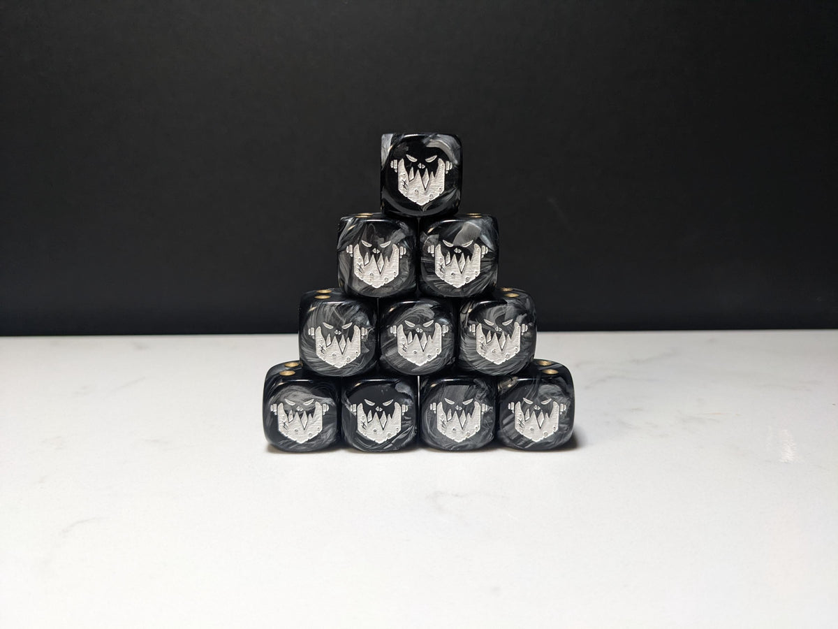 16mm Dice - Iron Jaw Inspired by Sci-Fi 10x