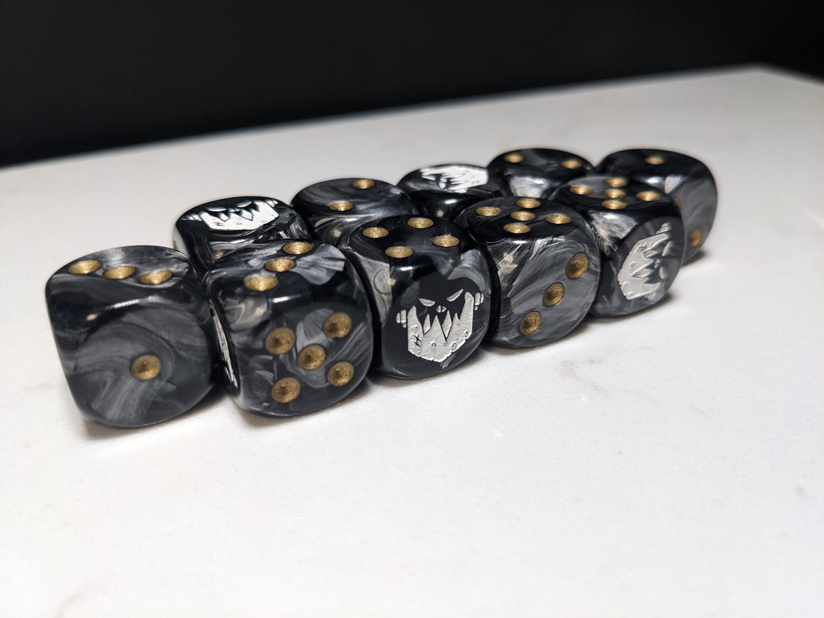 16mm Dice - Iron Jaw Inspired by Sci-Fi 10x