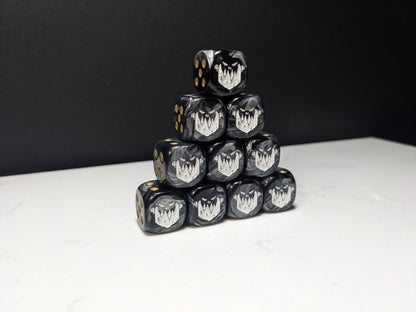 16mm Dice - Iron Jaw Inspired by Sci-Fi 10x