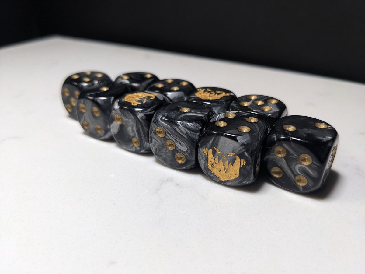 16mm Dice - Iron Jaw Inspired by Sci-Fi 10x