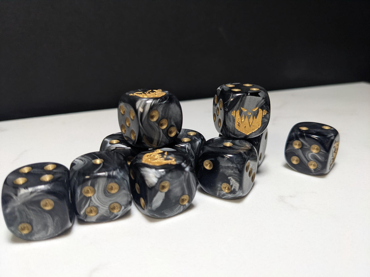 16mm Dice - Iron Jaw Inspired by Sci-Fi 10x