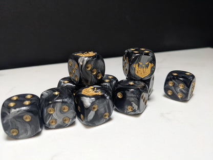16mm Dice - Iron Jaw Inspired by Sci-Fi 10x