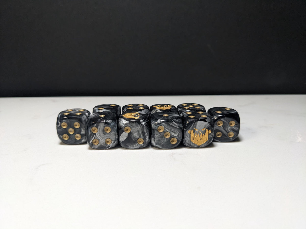 16mm Dice - Iron Jaw Inspired by Sci-Fi 10x