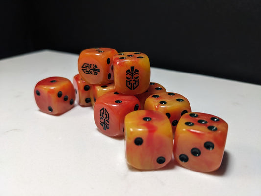 16mm Dice - Dwarven Inspired by Sci-Fi 10x
