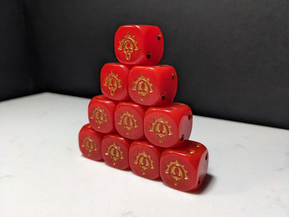 16mm Dice - Death Mask Inspired by Sci-Fi 10x