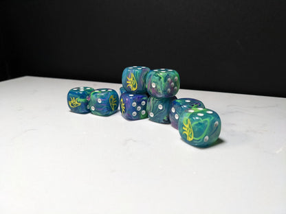 16mm Dice - Eye of the Wraith Inspired by Sci-Fi 10x