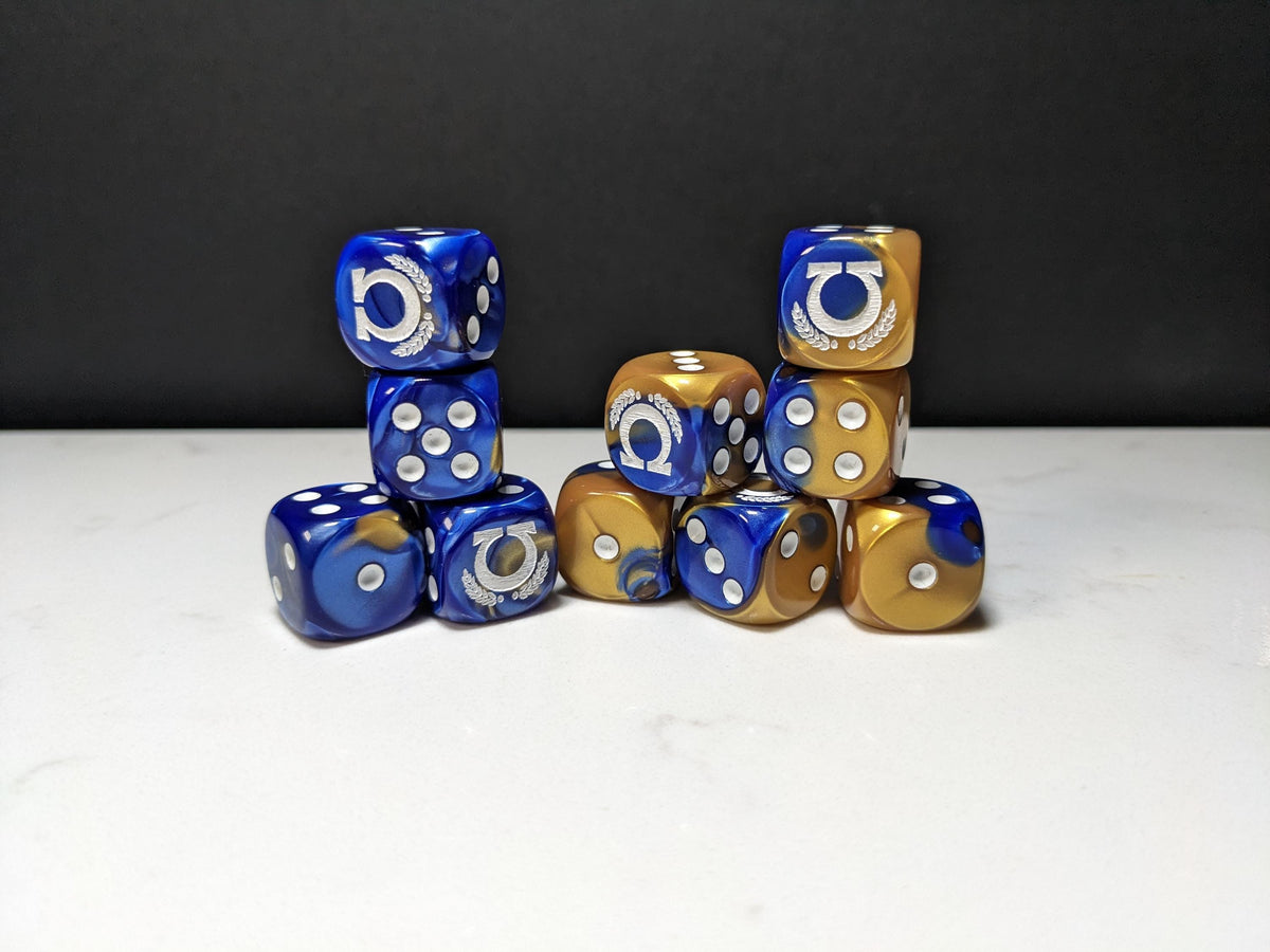 16mm Dice - Space Smurf Omega Inspired by Sci-Fi 10x