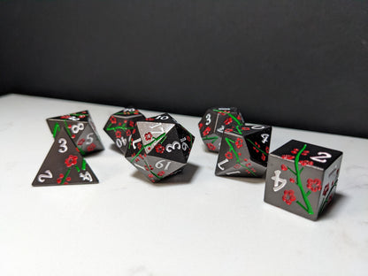 Solid Metal D&D Dice Set - Spirit Blossom