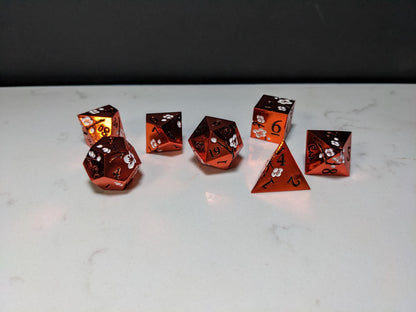 Solid Metal D&D Dice Set - Colorful Spirit Blossom