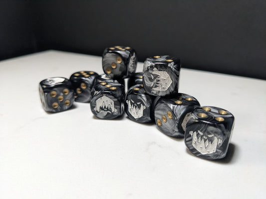 16mm Dice - Iron Jaw Inspired by Sci-Fi 10x