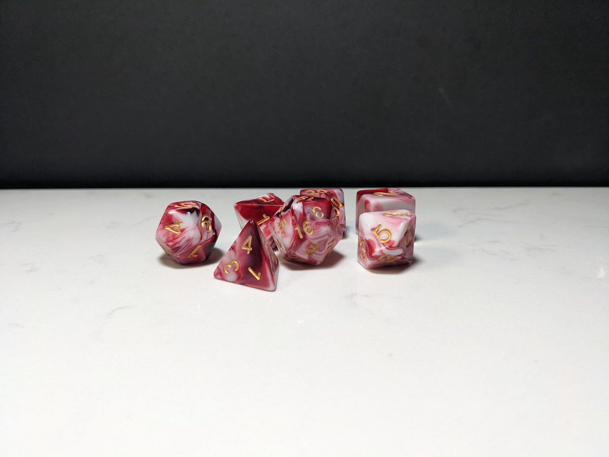 Acrylic DND Dice Set - Marble Swirl