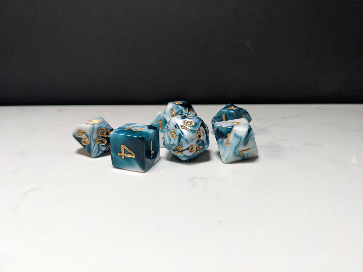 Acrylic DND Dice Set - Marble Swirl