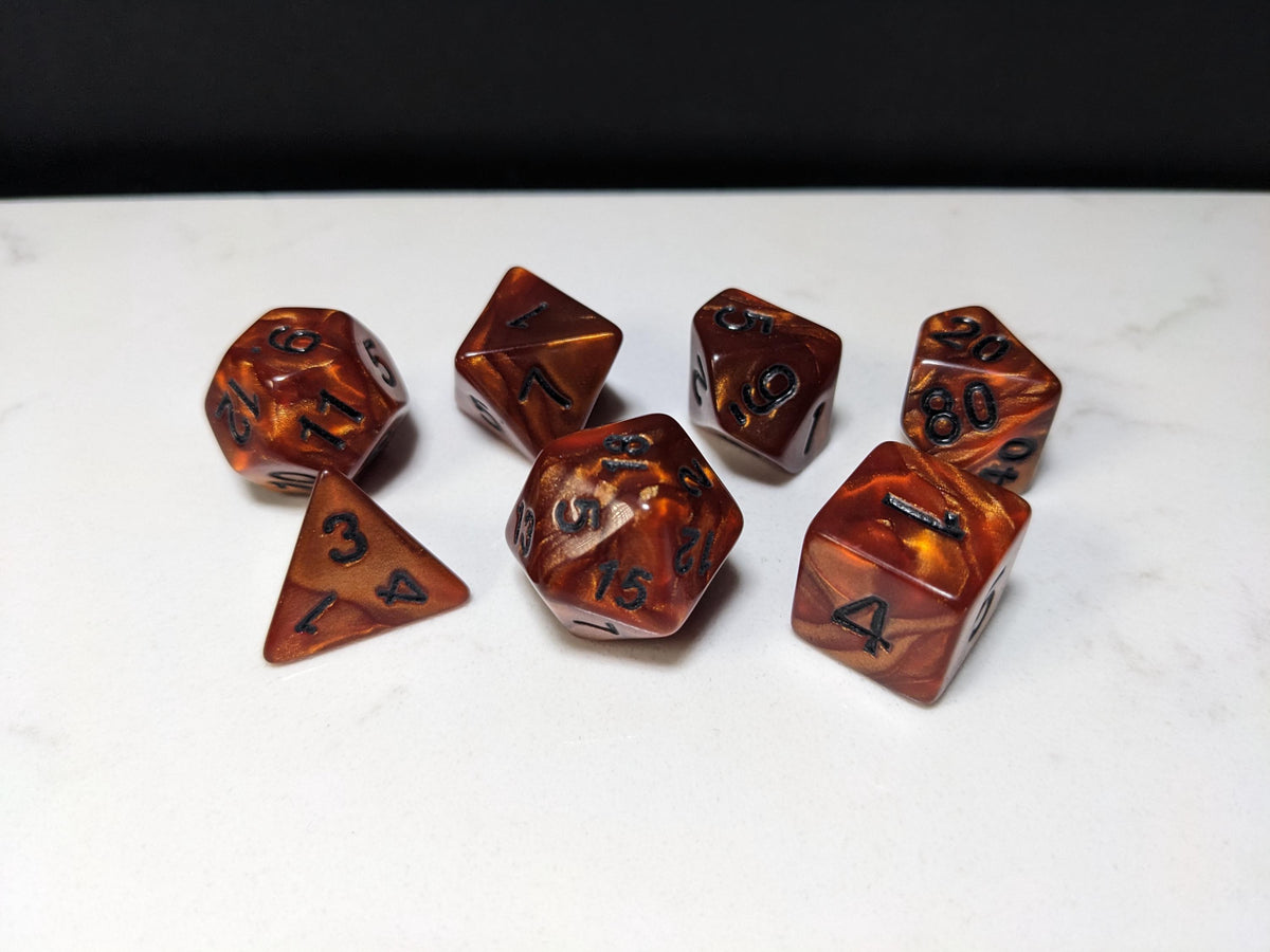 Acrylic DND Dice Set - Copper Velvet