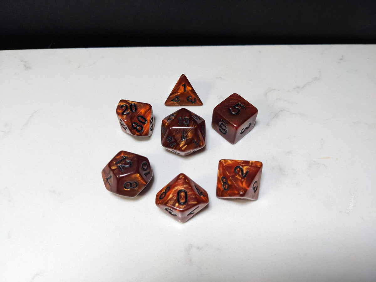 Acrylic DND Dice Set - Copper Velvet