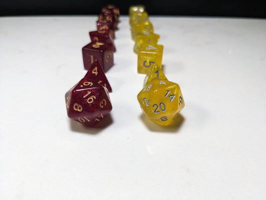 Acrylic DND Dice Set - Glitter