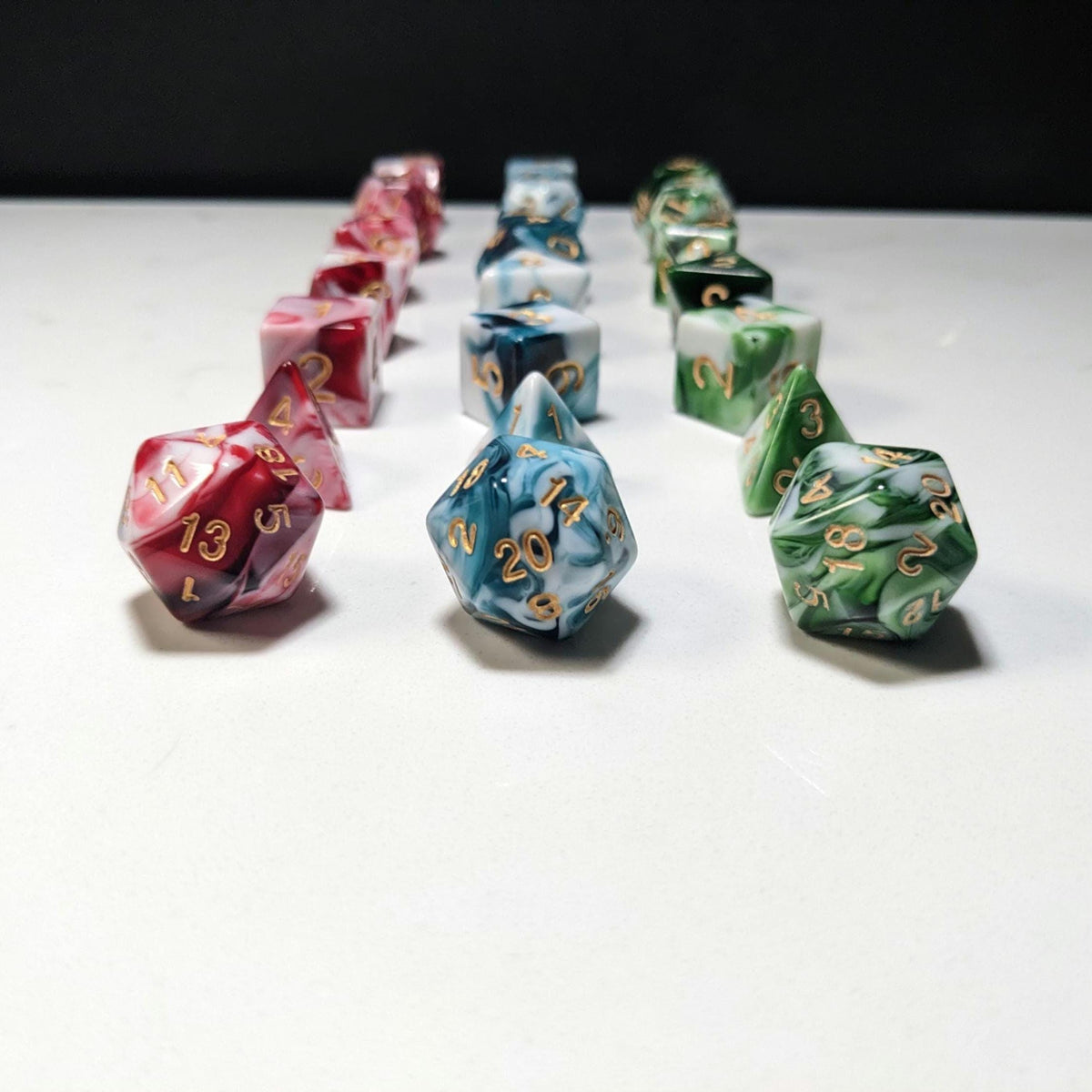 Acrylic DND Dice Set - Marble Swirl