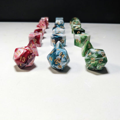 Acrylic DND Dice Set - Marble Swirl