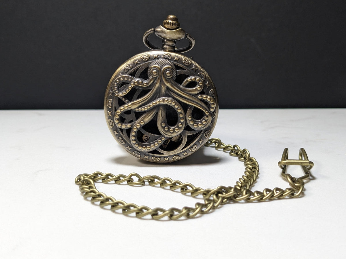 Pocket Watch Kraken Mini Metal D&D Dice Set