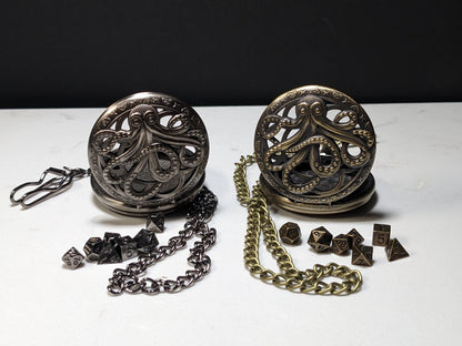 Pocket Watch Kraken Mini Metal D&D Dice Set