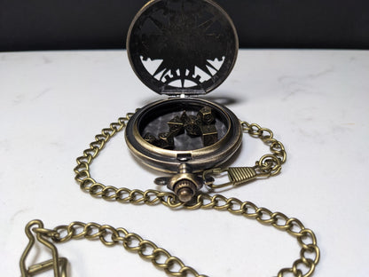 Pocket Watch Clock Gears Mini Metal D&D Dice Set