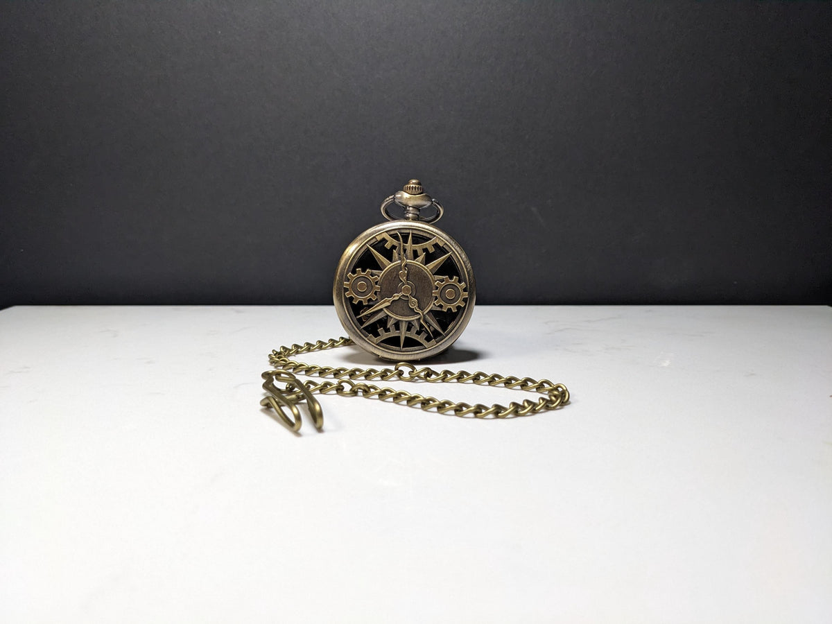Pocket Watch Clock Gears Mini Metal D&D Dice Set