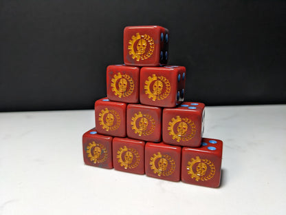 16mm Dice - Cult of the Machine Inspired by Sci-Fi 10x