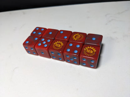16mm Dice - Cult of the Machine Inspired by Sci-Fi 10x