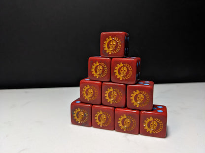 16mm Dice - Cult of the Machine Inspired by Sci-Fi 10x