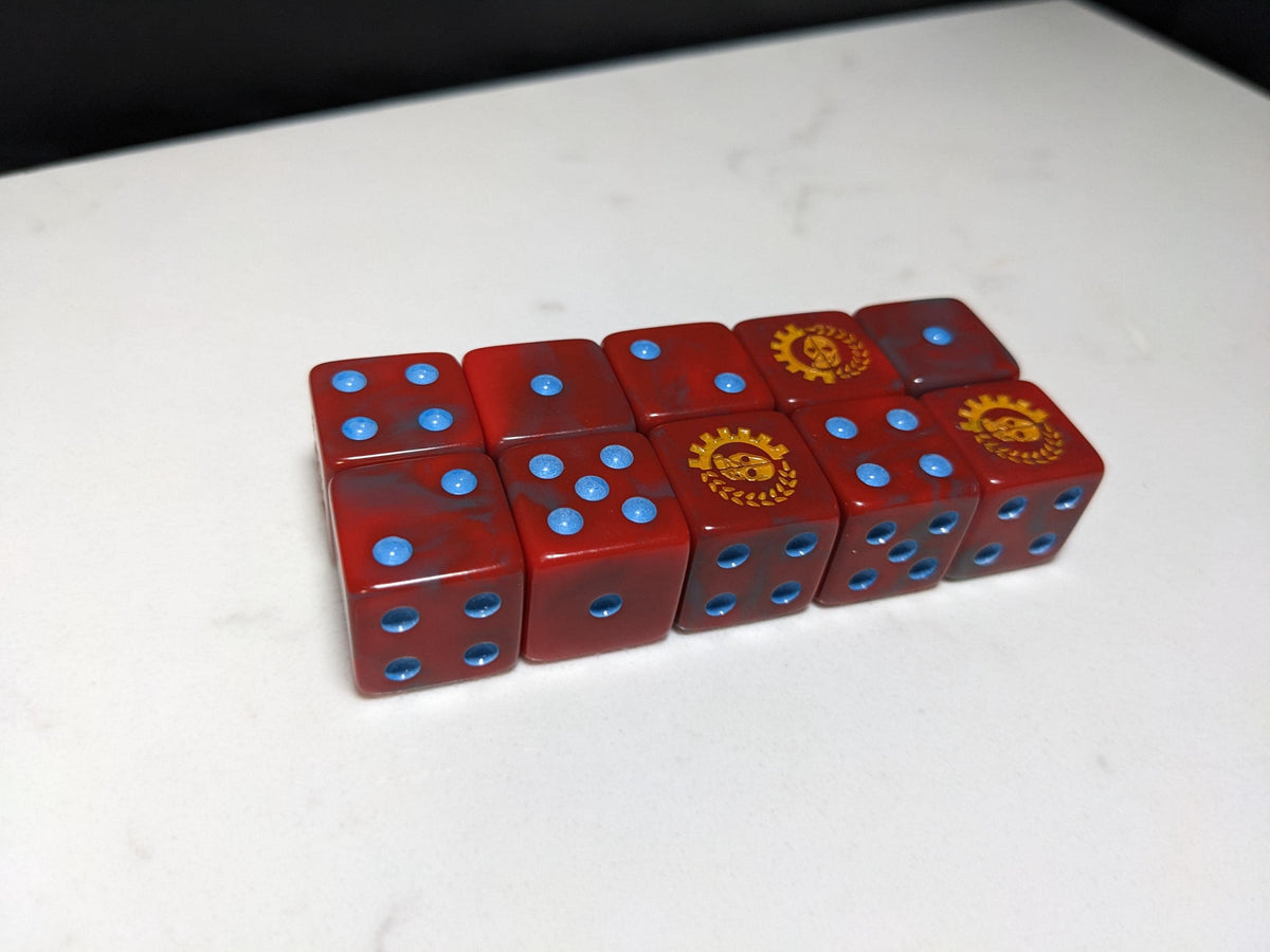 16mm Dice - Cult of the Machine Inspired by Sci-Fi 10x
