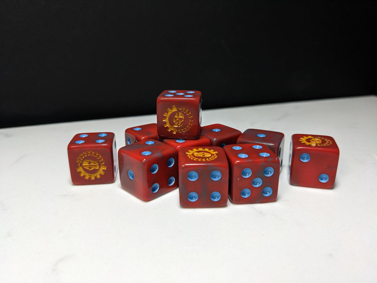16mm Dice - Cult of the Machine Inspired by Sci-Fi 10x