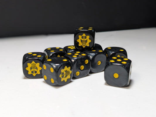 16mm Dice - Iron Fighters 10x Inspired by Sci-Fi